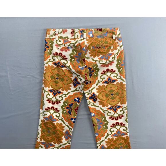 J Crew Vintage '08 City Fit Stretch Chino Pants. Abstract Floral, Women's 0. EUC - Picture 8 of 9